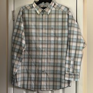 Ariat Men's Casual Plaid Shirt - Blue and Gray